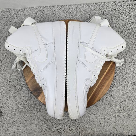 Nike Mens 12 Air Force 1 High Triple White Casual Athletic Sneaker 315121-115 - Picture 8 of 13